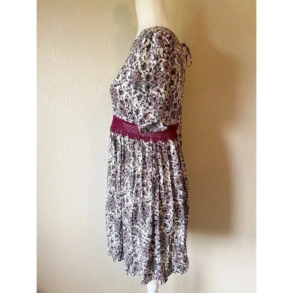 NWT Boho Floral Open Back Dress | High-End Boutique | Sz S $148 - Picture 6 of 7